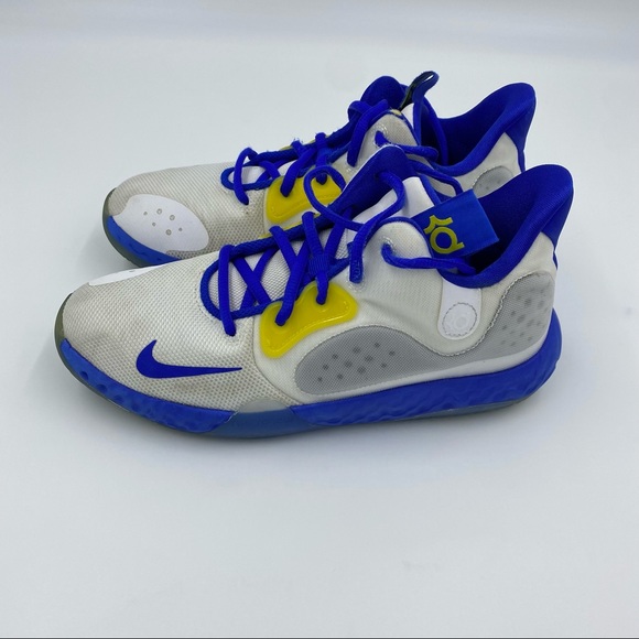 Nike KD Trey 5 VII (gs) White and Blue Basketball Sneakers - Picture 3 of 8